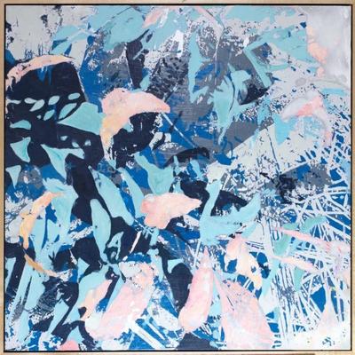 https://www.ebay.com/itm/114119678897 ML3010: Connor McManus Art Big Cones 36â€³x36â€³ Giclee and Acrylic on Birch Panel