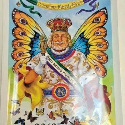https://www.ebay.com/itm/124087490877 STA9009: Rex 2012 MULTIPLE SIGNATURES Poster 38x23in NEW ORLEANS MARDI GRAS