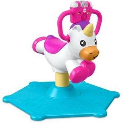 Fisher-Price Bounce and Spin Unicorn with Music & 2-Learning Modes
