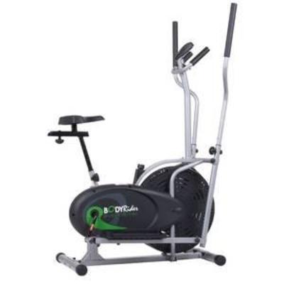 Body Rider Elliptical Trainer and Exercise Bike with Seat and Easy Computer  Dual Trainer 2 in 1 Cardio Home Office Fitness Workout...