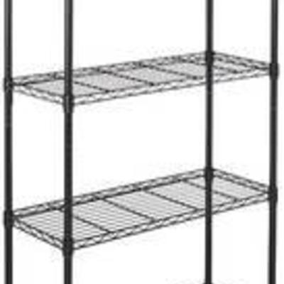 AmazonBasics 5-Shelf Shelving Storage Unit, Metal Organizer Wire Rack, Black (36L x 14W x 72H)