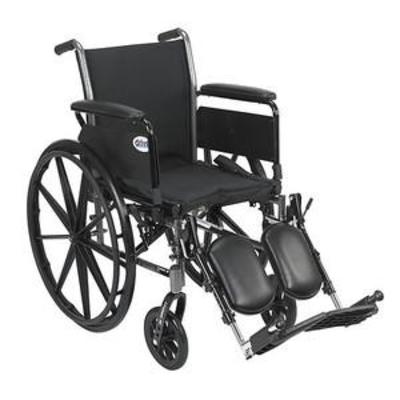 Drive Medical Cruiser III Light Weight Wheelchair with Various Flip Back Arm Styles and Front Rigging Options, Flip Back Removable Full...