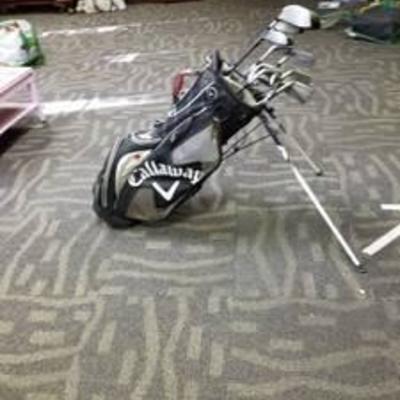 Golf Clubs and Bag w Built In Stand