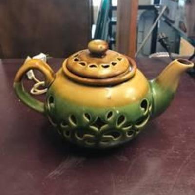 2 Tone Jack O'Lantern Tea Pot Light