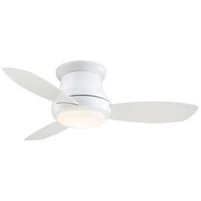 MinkaAire Concept II 44 3 Blade Indoor LED Flush Mount Ceiling Fan with Remote Included