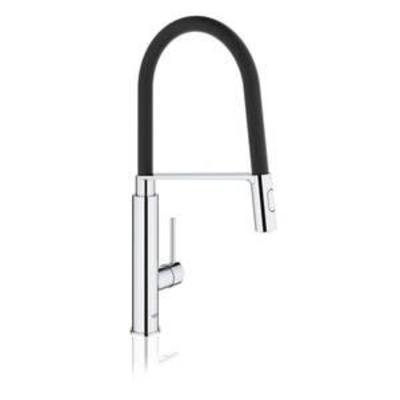 Grohe Pre-Rinse Spray Kitchen Faucet with Locking Push Button Control