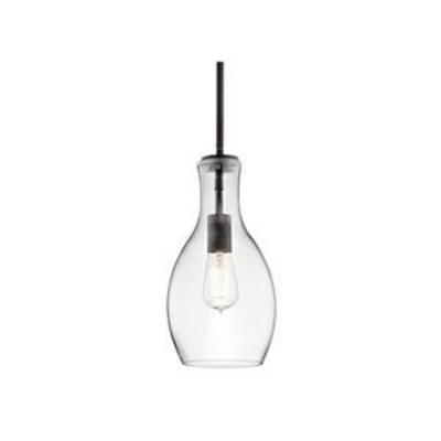 Kichler Everly Single Light 7 Wide Mini Pendant with Clear Teardrop Glass Shade
