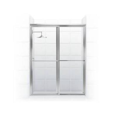 Coastal Shower Doors Newport Series 52 x 70 Framed Sliding Shower Door with Towel Bar and Clear Glass