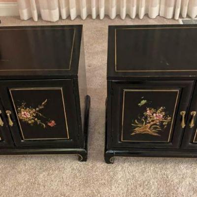 Asian Floral End Tables