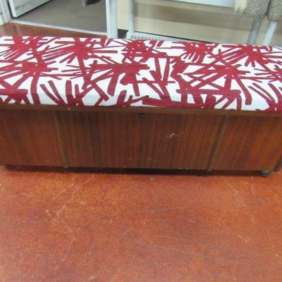Cedar chest with upholstered top