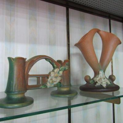 Roseville pottery vases