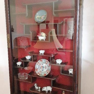 Nice Oriental Hanging Display case.  (Antique)