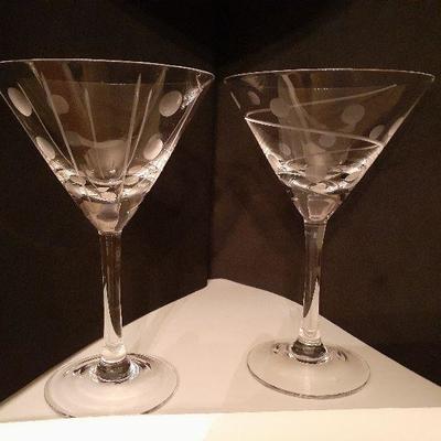Pair of lovely martini glasses