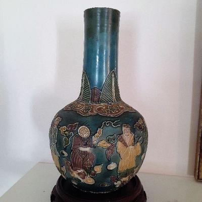 Gorgeous Oriental Turquoise jug (one of a pair)
