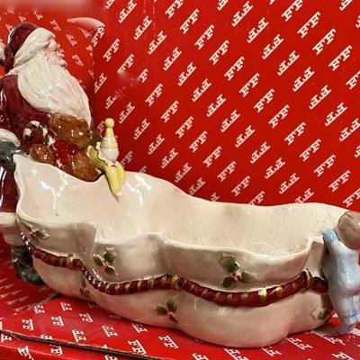 Fitz & Floyd Santaâ€™s Bag Tidbit Dish