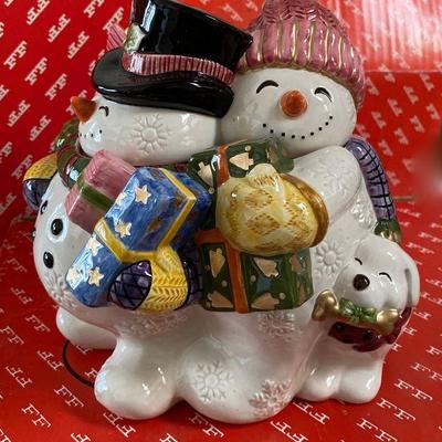 Fitz & Floyd Frosty Folks Cookie Jar