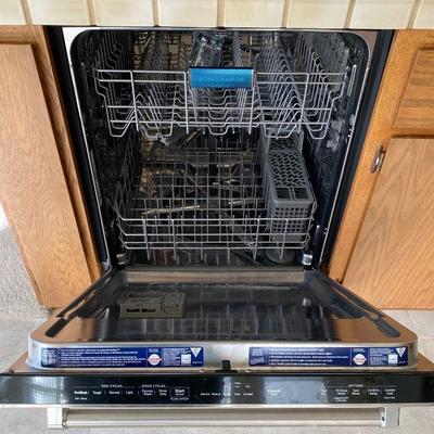 Need window coverings or a gently used appliance? All appliances and fixture are for sale at bargain prices!
Stainless KitchenAid dishwasher