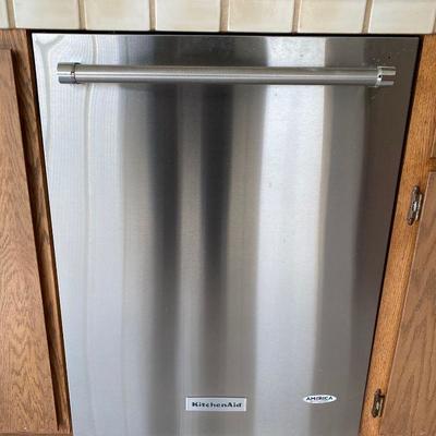 Need window coverings or a gently used appliance? All appliances and fixture are for sale at bargain prices!
Stainless KitchenAid dishwasher