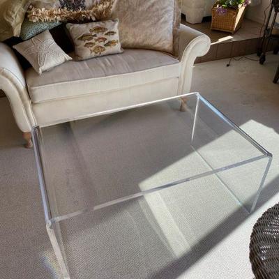 Quality made, modern acrylic lucite coffee table.