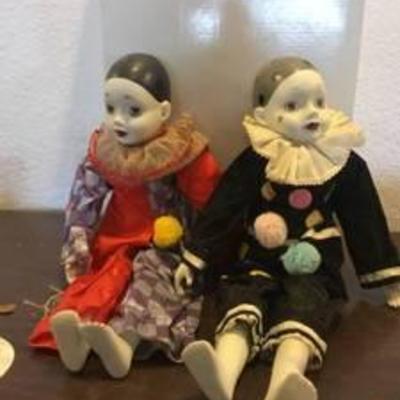 2 Porcelain Clowns