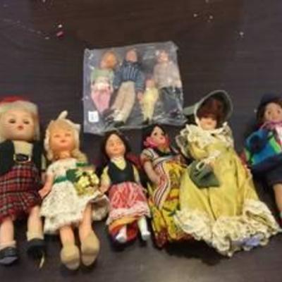 Collection of small dolls
