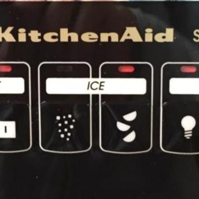 KitchenAid Stainless fridge detail