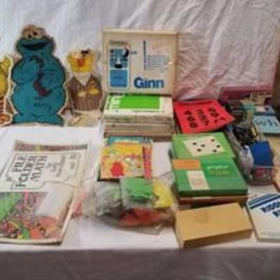 Lot of Childrens School Supplies, with Sesame Decor , Pens and Pencils and More