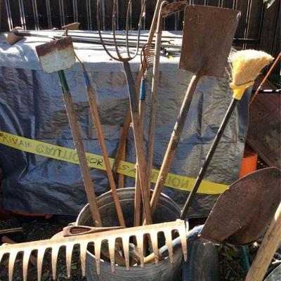 12 Pcs Large Lot Yard Work Tools