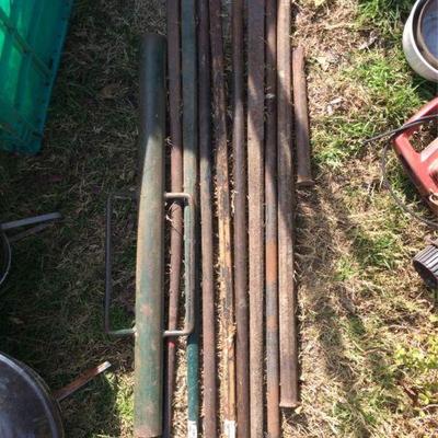 Set of Pry Bars and Hammer 10 Pcs