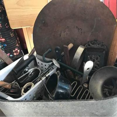 Large Cast Iron Pot with Misc. Magic!