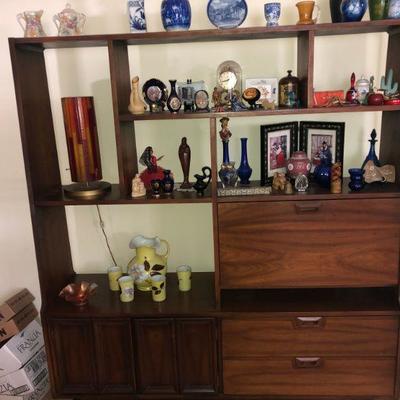 Wall display unit with fold out desk LAMP SOLD