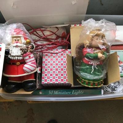 One of four boxes of vintage Christmas
