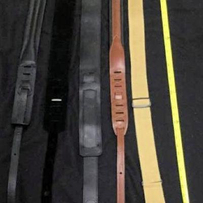 GGG076 Five Various Leather & Suede Guitar Straps