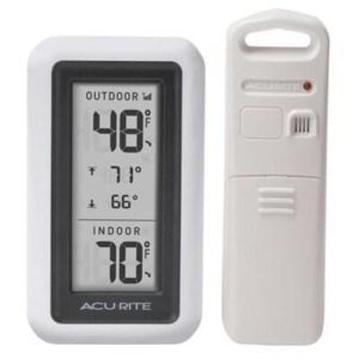 AcuRite Digital IndoorOutdoor White Thermometer