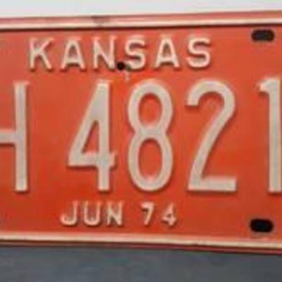 1984 KS License Plate