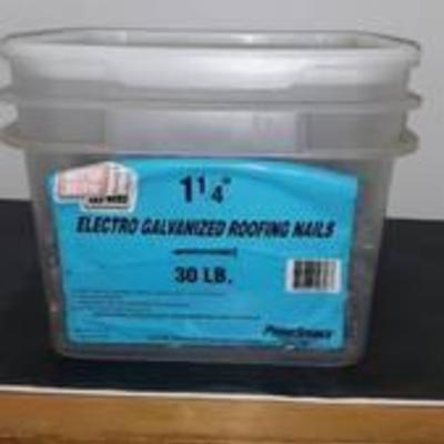 1 14 electro galvanized roofing nails. 30 lbs