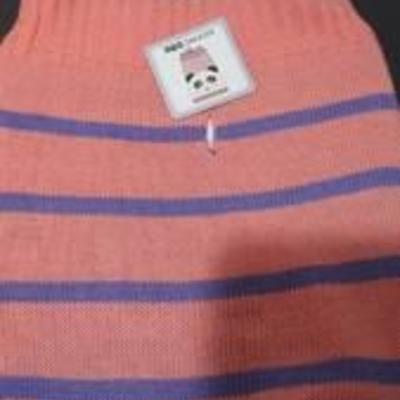Llama Printed Pink Dog Sweater, Medium