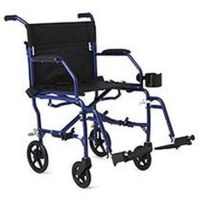Medline Ultra Lightweight Transport Chair - Blue