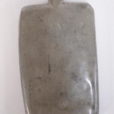 1099	PEWTER FLASK THAT WILLIAM A. SHEA CARRIED EVERYWHERE, FLASK IS MONOGRAMMED W/ HIS INITIALS & MARKED ABERCROMBIE & FITCH CO NEW YORK...