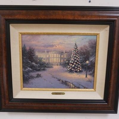1071	THOMAS KINKADE PUBLISHERS PROOF ON CANVAS *LIGHTS OF LIBERTY* 47 OF 360. 2001.  IMAGE SIZE IS 12 IN X 16 IN.  CERTIFICATE OF...
