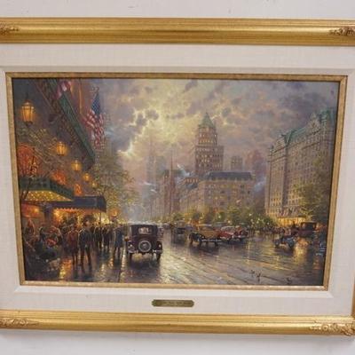 1065	THOMAS KINKADE STUDIO PROOF ON CANVAS. *NEW YORK FIFTH AVENUE* 53 OF 140. 2003 IMAGE SIZE 18 IN X 27 IN. CERTIFICATE OF AUTHENTICITY...