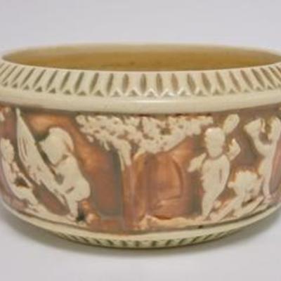 1088	ROSEVILLE DONATELLO BOWL 7 1/2 DIAMETER,  3 5/8 IN H 
