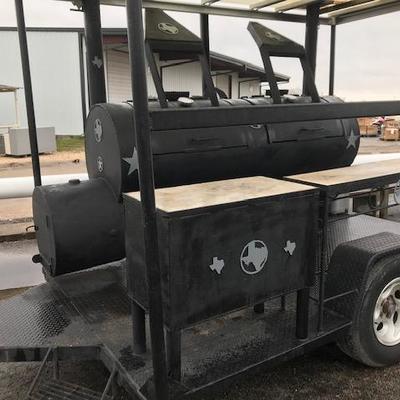 Portable Custom Made BBQ on Trailer