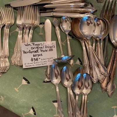 2 Sets Silver Plate Flatware - Wm. Rogers Mfg. Co., H&T Mfg. Co.
