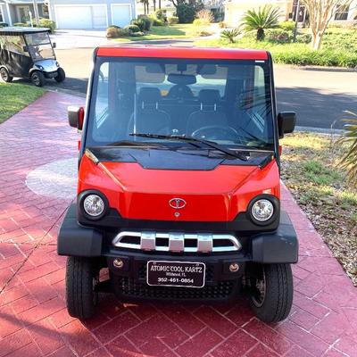 2016 Atomic electric golf cart. Seats 4. AC/Heat. Available for pre-sale. Call Bruce at 352-215-3669 to make an appointment. 