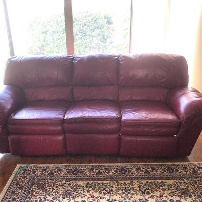 Berkline Leatherette 3-Seat Elec. Reclining Sofa (needs power repair) - $95