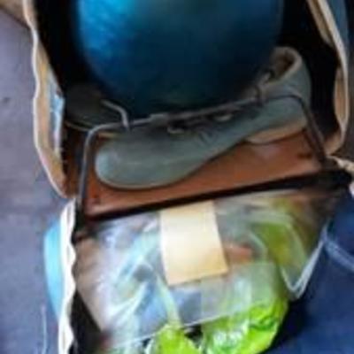 Bowling Ball, Bag and Shoes plus Duffle Bag