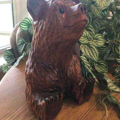 carved wooden bear 