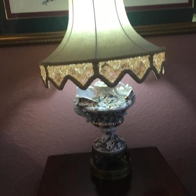 capodimonte lamp set (pair) 