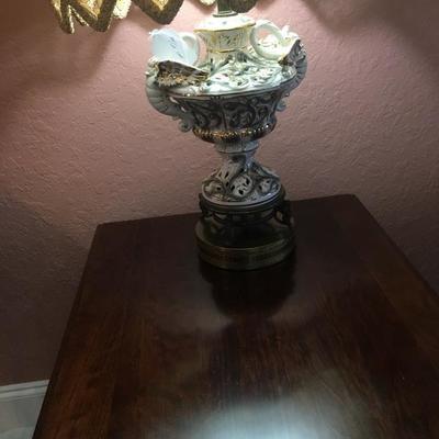 capodimonte lamp set (pair) 